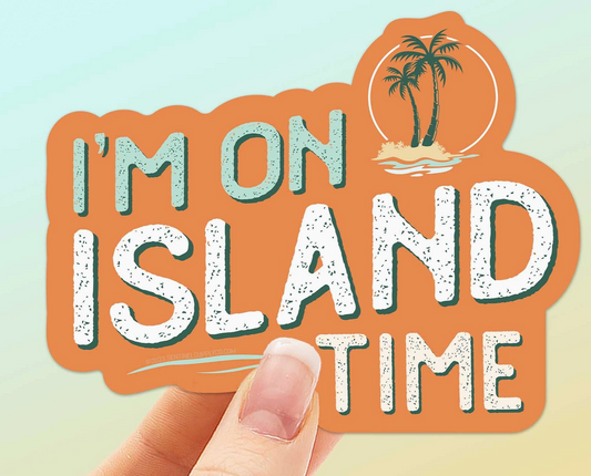 SS - I'm On Island Time Beach Sticker