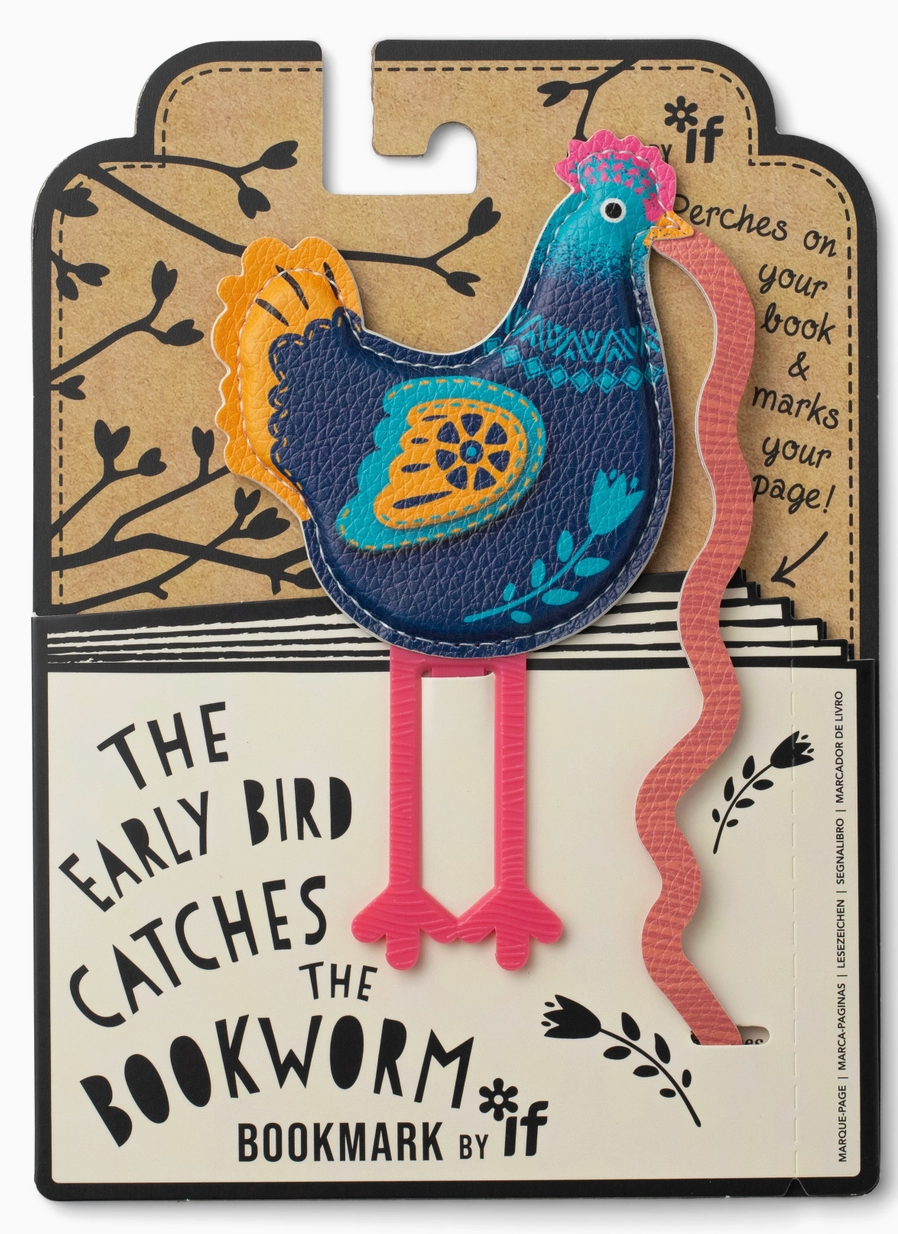 IU - Early Bird Catches the Bookworm Bookmark Chicken