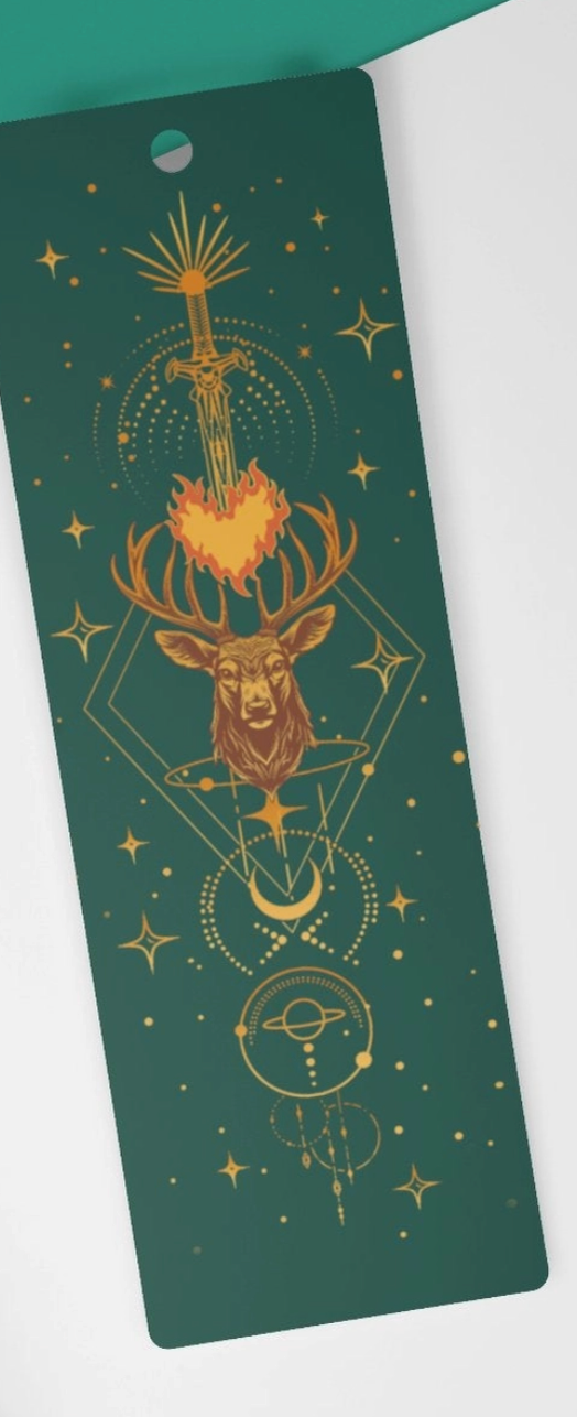 AN - Throne of Glass Symbols Metal Bookmark