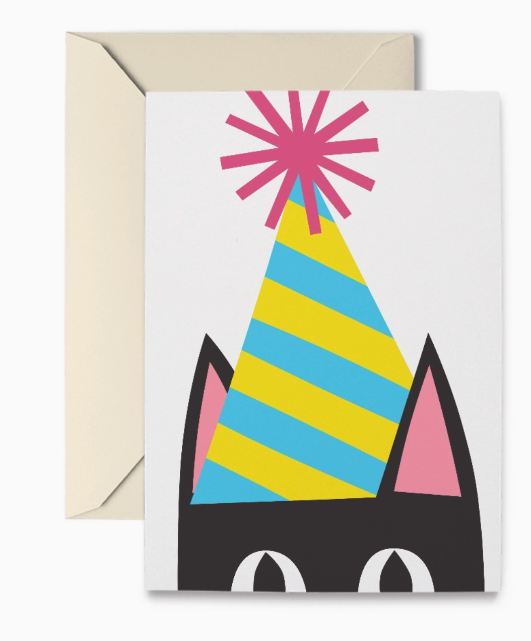 RNS - Peeking Kitty Birthday Greeting Card