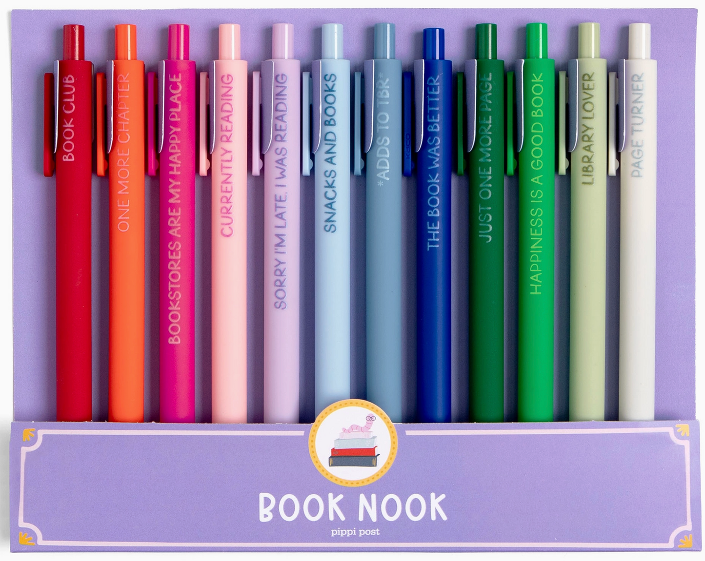 PP - Book Nook Reading Quotes Pen Set of 12