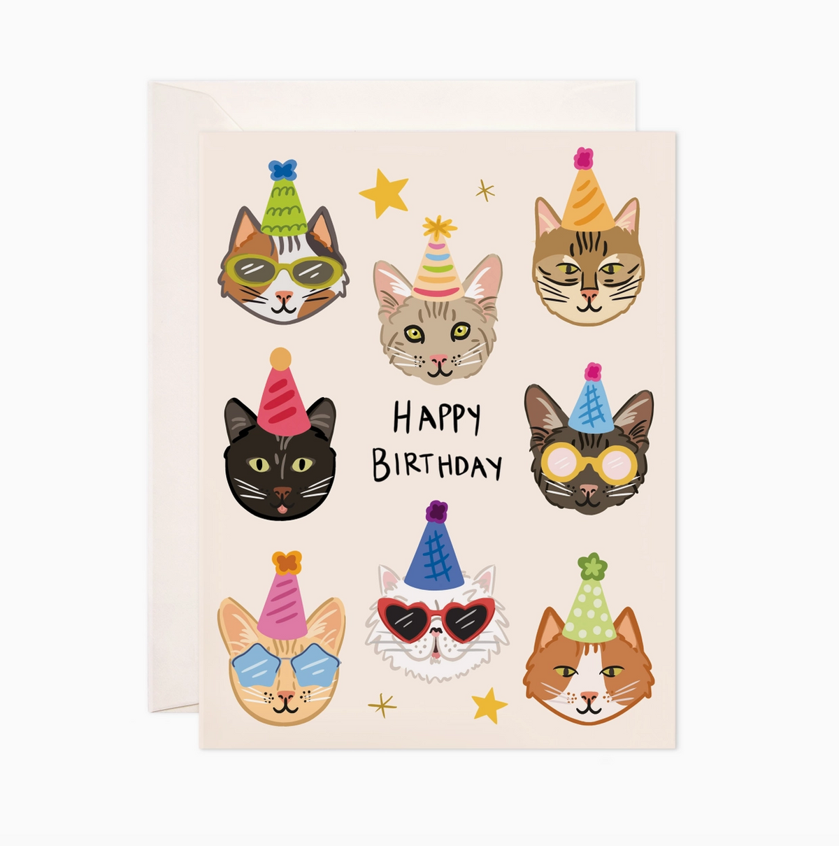 BWS- Birthday Cats Greeting Card - Birthday Card