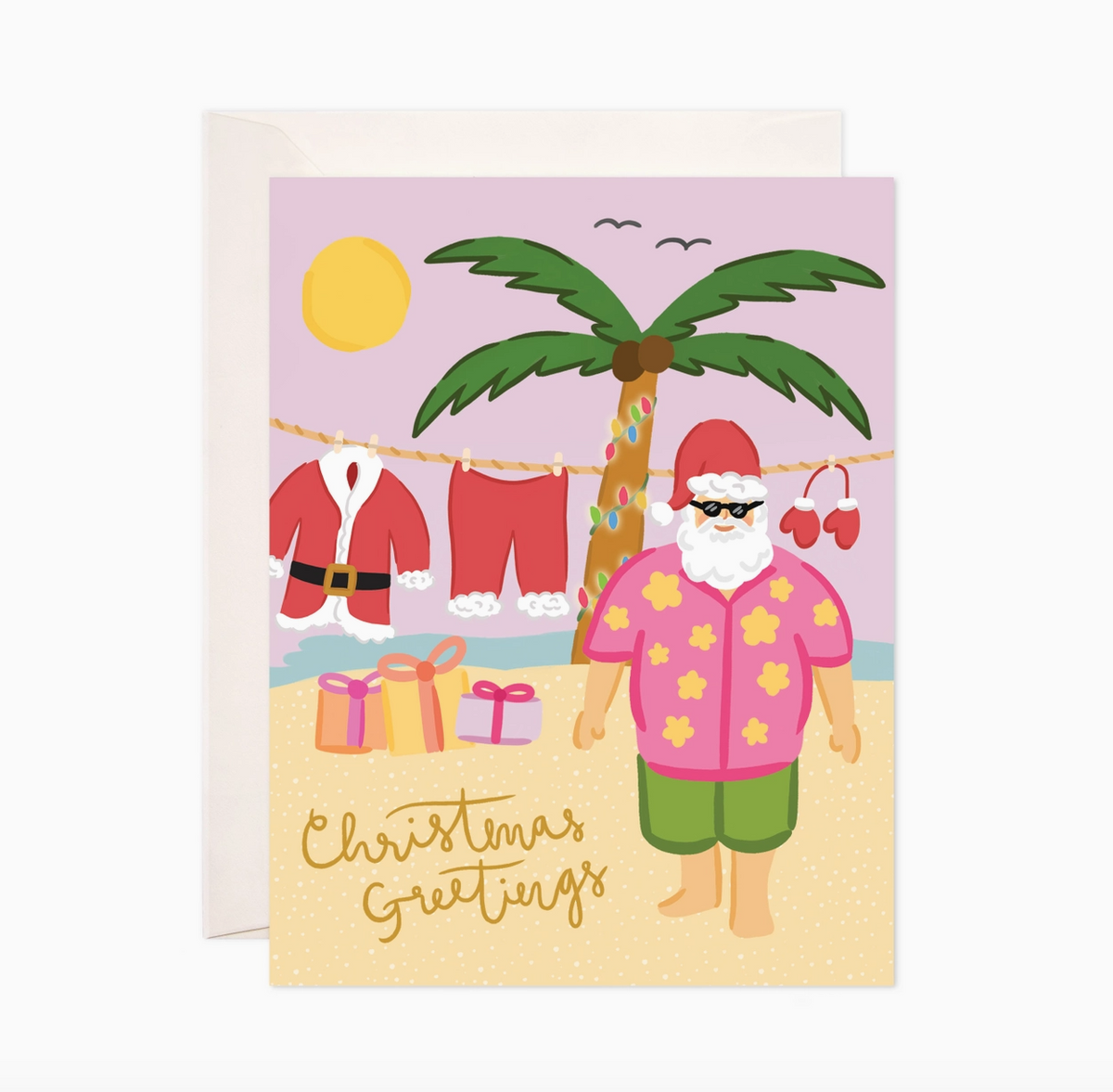 BWS- Santa's Vacation Greeting Card - Christmas Card