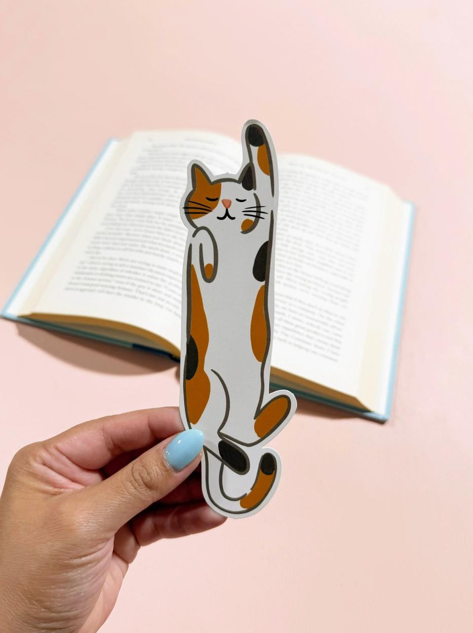 BWS- Calico Cat Die Cut Bookmark