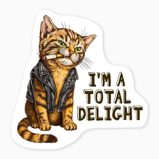 NE- I'm a total delight sticker
