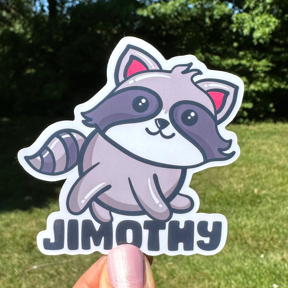 FD- Cute Jimothy Raccoon Sticker
