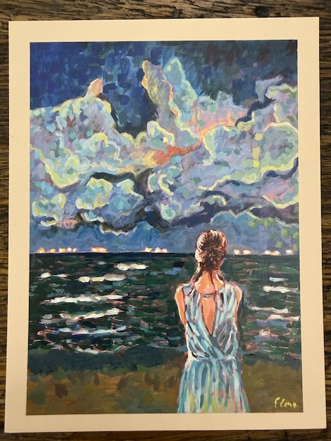 POSTCARD- Woman by the Sea